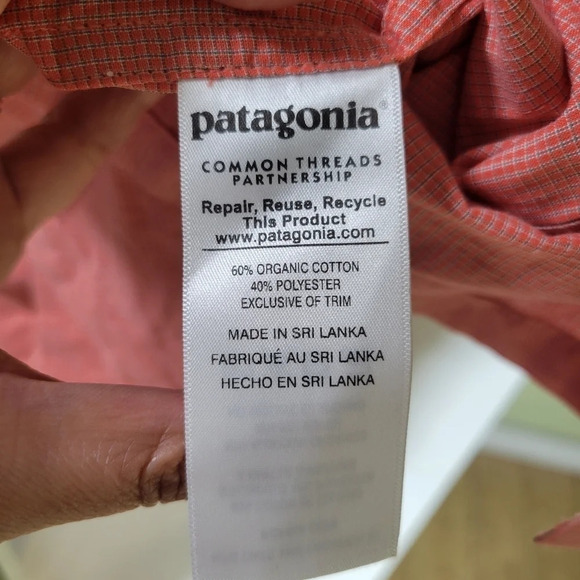 Patagonia short sleeve collared button shirt orange medium - Picture 10 of 13